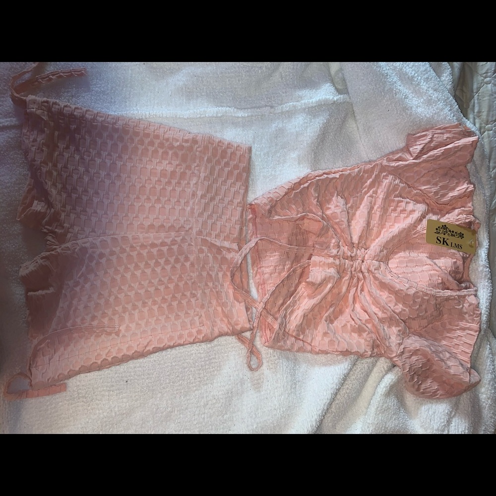 Textured Gym short set